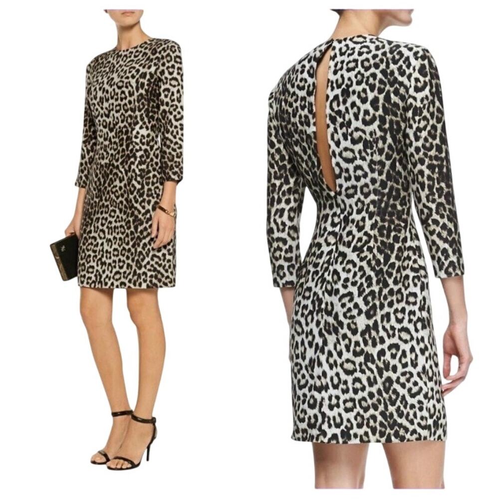 NWT Rag & Bone Short Leopard Silk Dress US 4 Animal Print Mobwife Glams Party